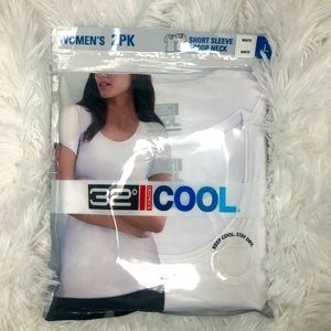 🇺🇸 32 Degrees Short Sleeve White Tops (2), Size L